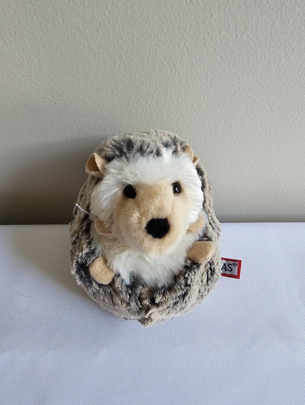 Plush Hedgehog Toy in Brown, Cream & White - Soft Small Pet Plush